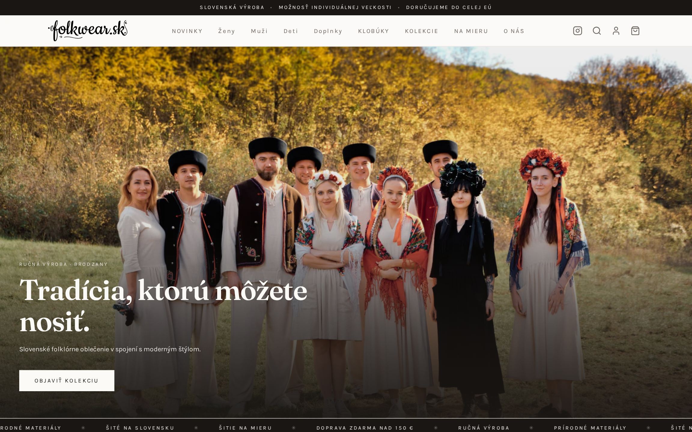 Náhľad webu Folkwear na počítači